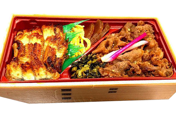 牛丑弁当(鰻と薄切りカルビー)